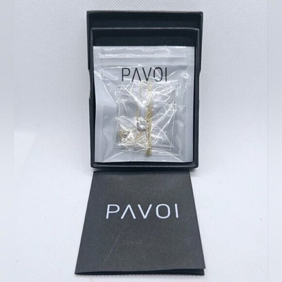 PAVOI 14K Gold Plated CZ Crystal Solitaire 1.5 Carat - Picture 9 of 9